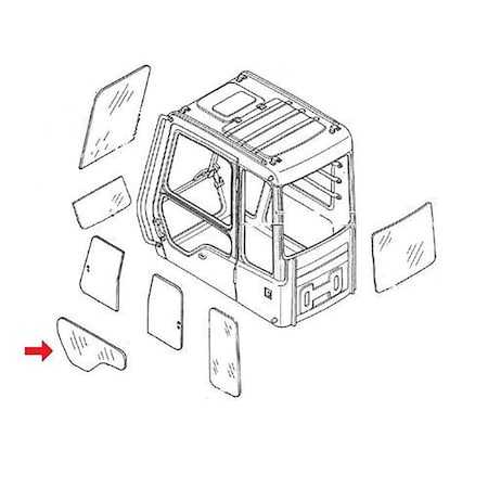 Aftermarket Left Hand Lower Door Glass CAH40-0010